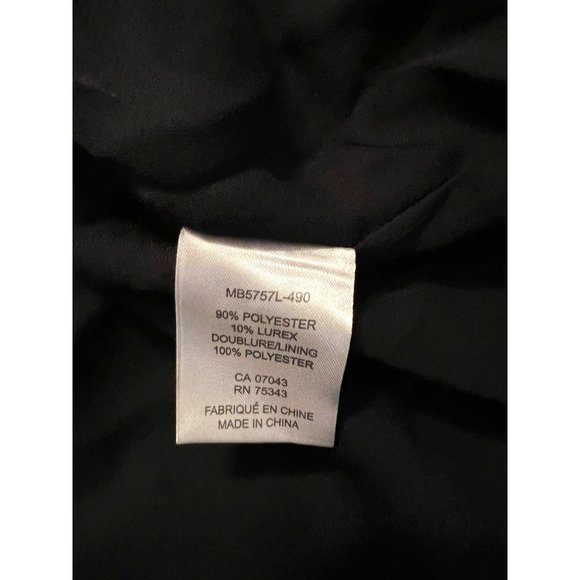 Adrienne Vittadini NWOT Sz XL Split Neck Swing Shimmery Overlay Sleeveless Top - Picture 8 of 8